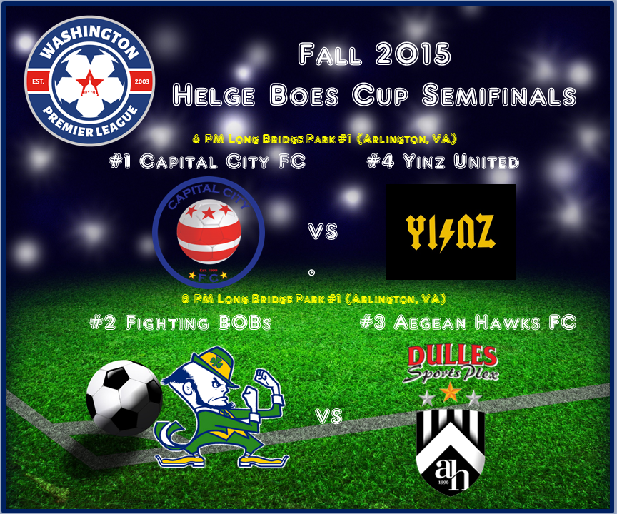 #1 Capital City and #3 Dulles Sportsplex Aegean Hawks FC Emerge Victorious in Fall 2015 Helge Boes Cup Semis